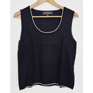 Women’s BNWOT Kasper Knit Vest in Black and White Size Small